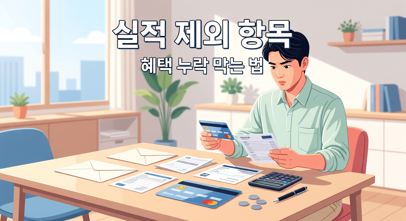 체크카드 실적 제외 항목 총정리 — 혜택 누락 막는 확인법