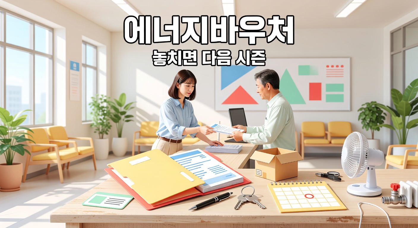 에너지바우처 신청 기간 — 놓치면 1년 기다려야 하는 이유