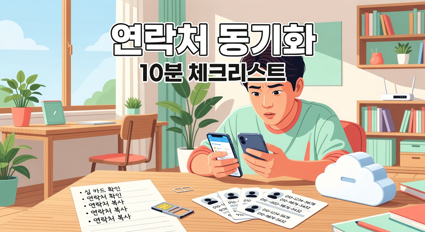 아이폰 안드로이드 연락처 동기화 안 될 때 — 10분 체크리스트