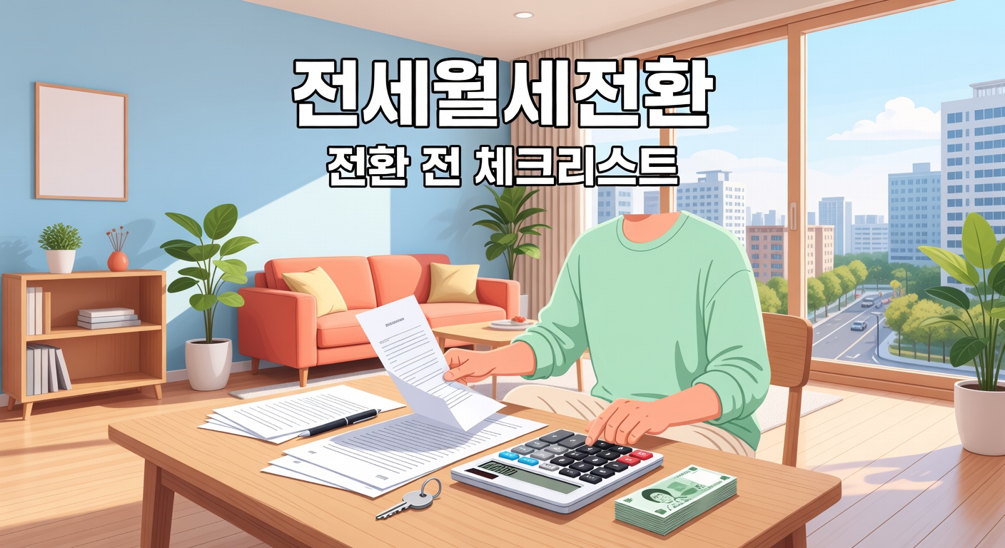 전세 월세 전환 전 체크리스트 — 전환율 계산부터 특약까지