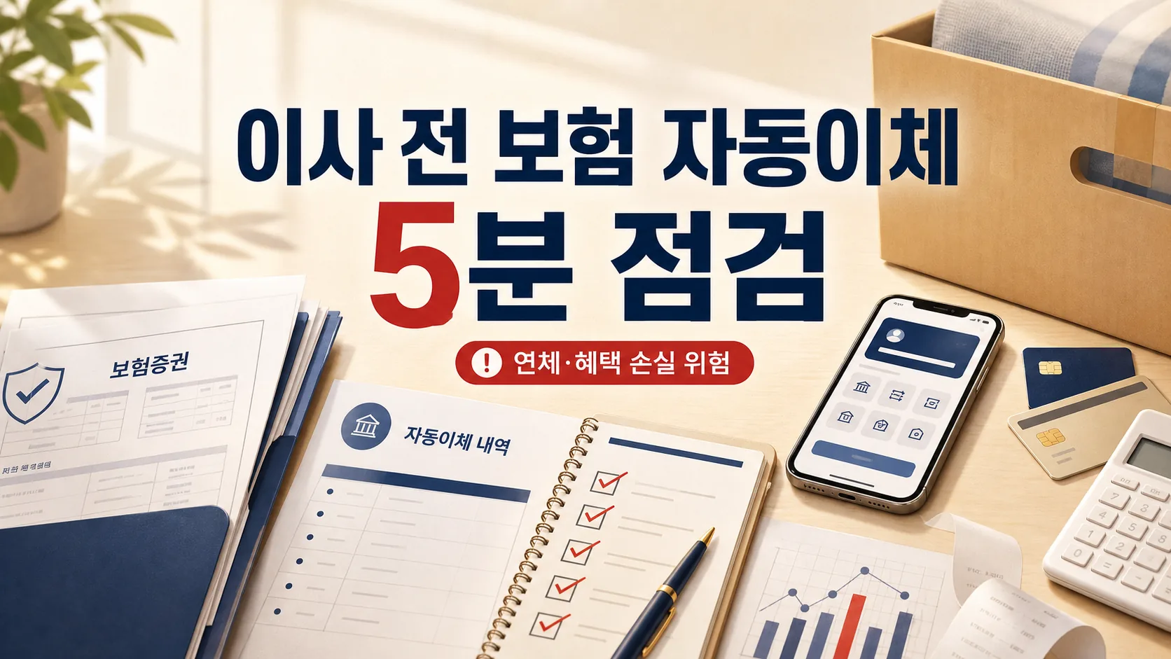 이사 전 보험 자동이체 5분 점검 — 누락 시 연체·혜택 손실 위험