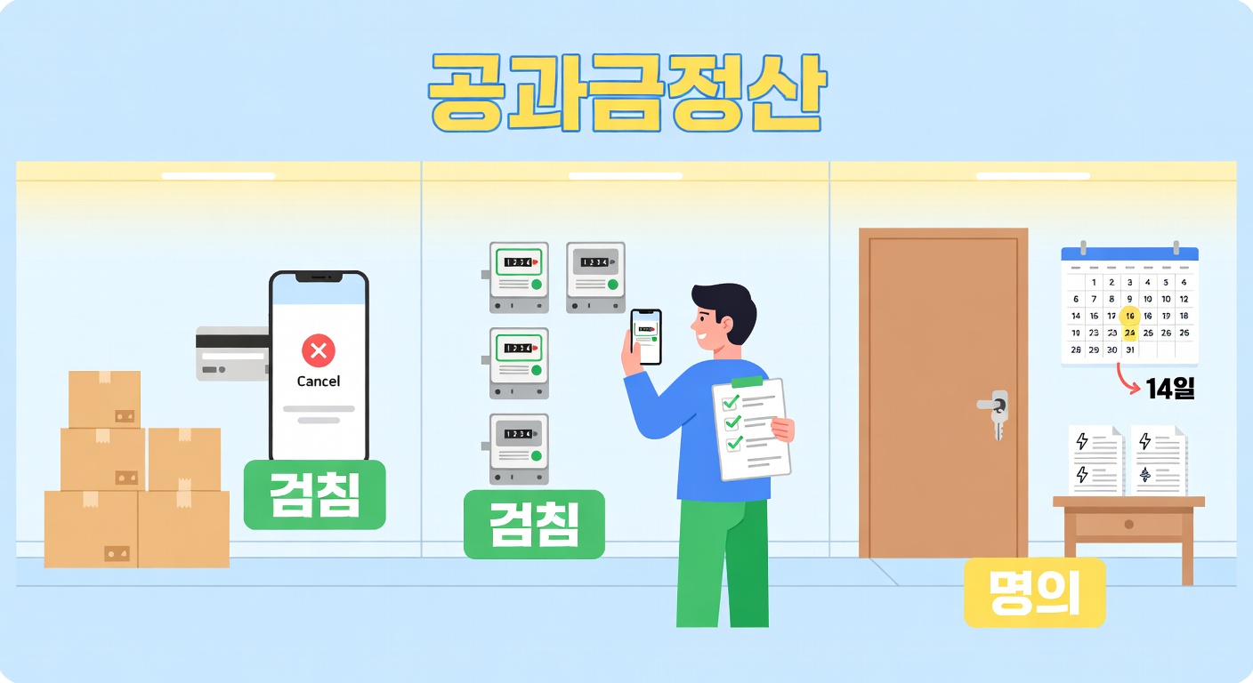 이사 공과금 정산 순서 — 검침부터 명의 변경까지 체크리스트