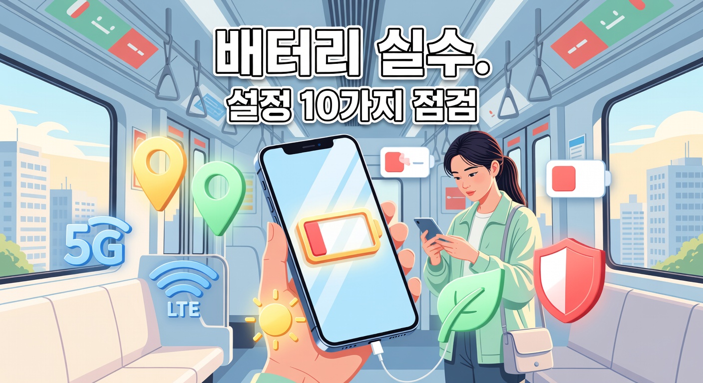 스마트폰 배터리 빨리 닳는 실수 — 설정 10가지 점검표