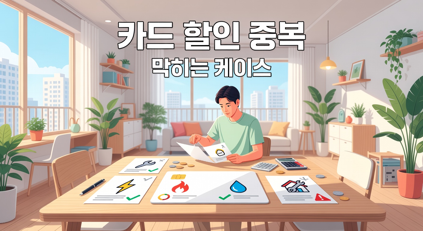 공과금 카드 할인 중복 — 되는 조합·막히는 케이스 총정리