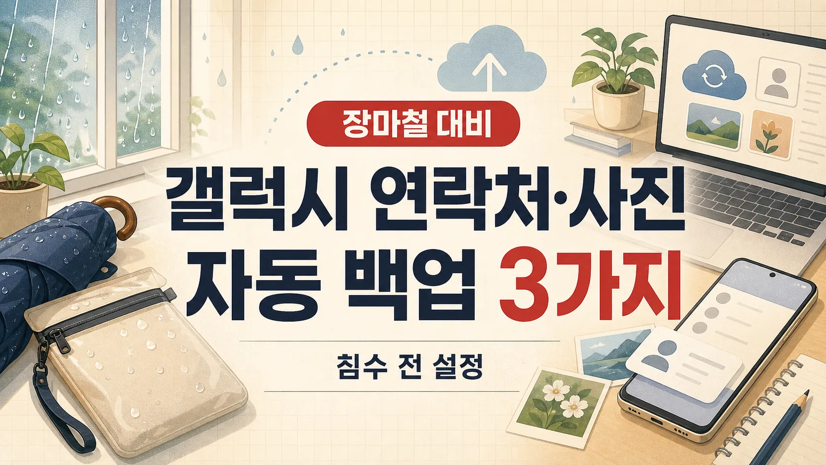 갤럭시 연락처·사진 자동 백업 3가지 — 침수 전 설정