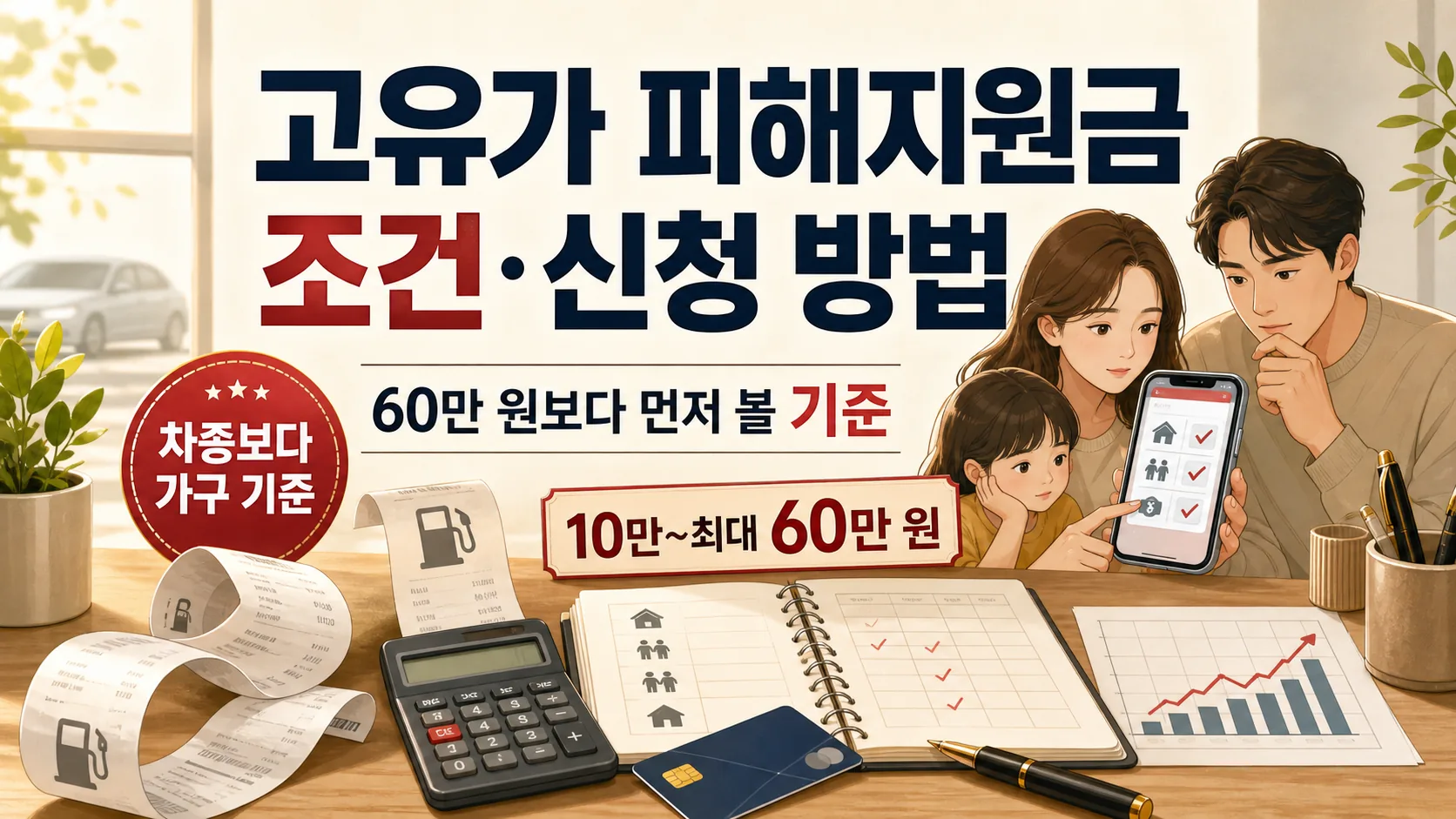 고유가 피해지원금 60만 원 — 조건·신청, 내 차도 해당될까?