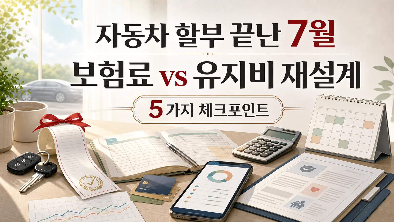 자동차 할부 끝난 7월, 보험료 vs 유지비 5가지 재설계 체크포인트