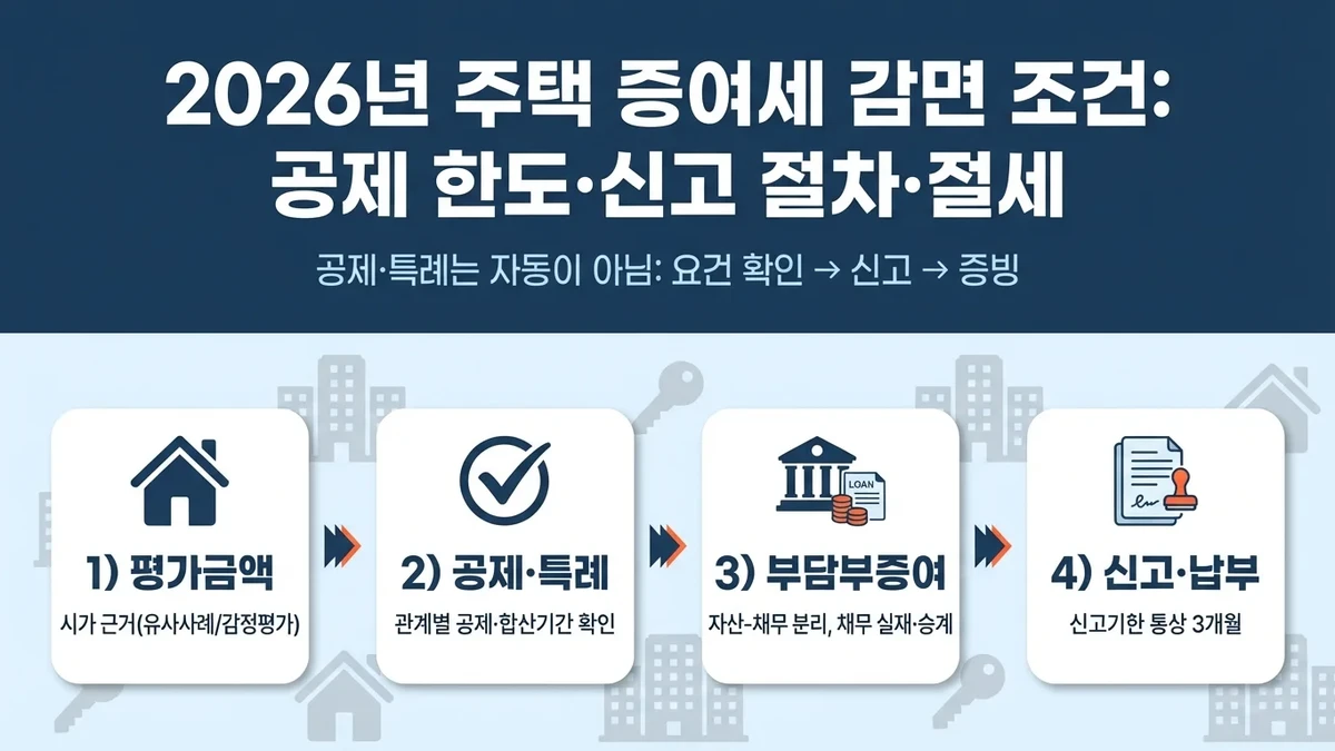 2026년 주택 증여세 감면 조건: 공제 한도·신고 절차·절세