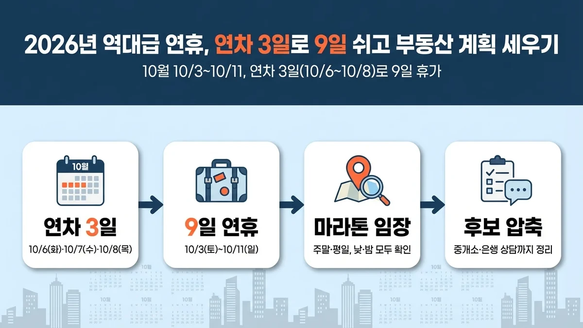 2026년 역대급 연휴, 연차 3일로 9일 쉬며 부동산 계획 세우기
