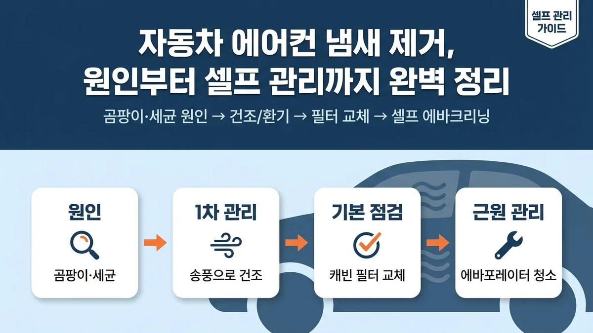 자동차 에어컨 냄새 제거 방법: 원인부터 셀프 관리까지