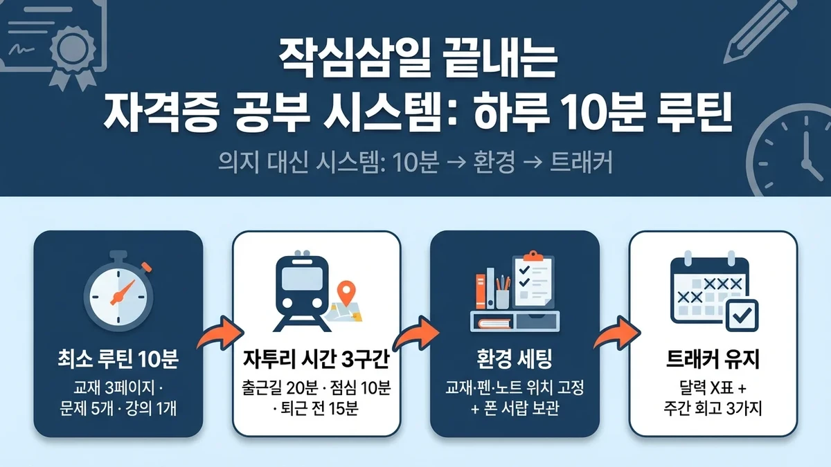 자격증 합격 위한 공부 습관 만드는 법: 트래커와 동기 유지
