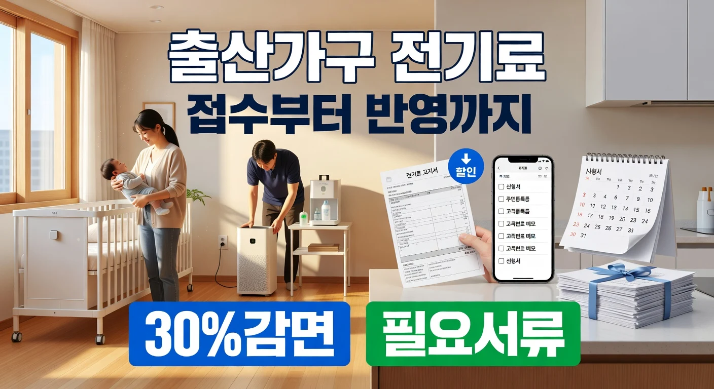 출산가구 전기료 감면 신청 방법과 필요 서류, 반영 시점