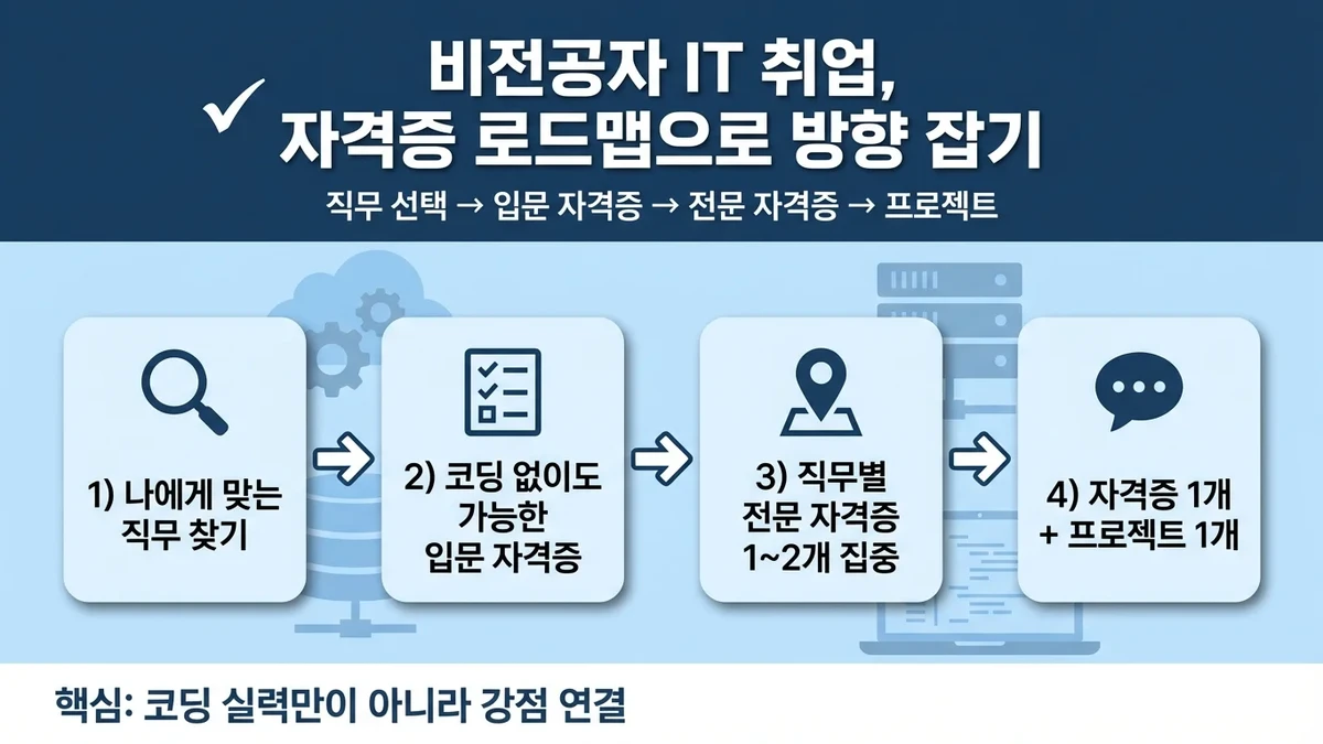 비전공자 IT 자격증 취득 로드맵으로 취업 준비 방향 잡기
