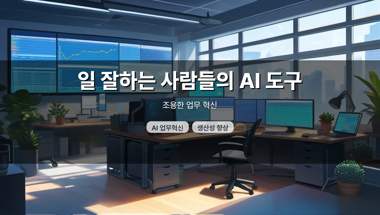 2026년 AI 업무 혁신, 반복 업무 하나부터 바꾸면 생산성이 달라집니다