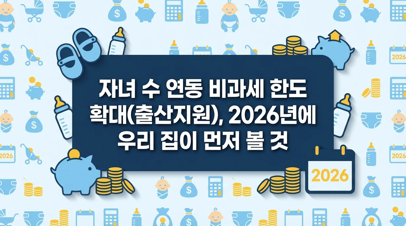 자녀 수 연동 비과세 한도, 2026년에 우리 집 월급부터 달라진다