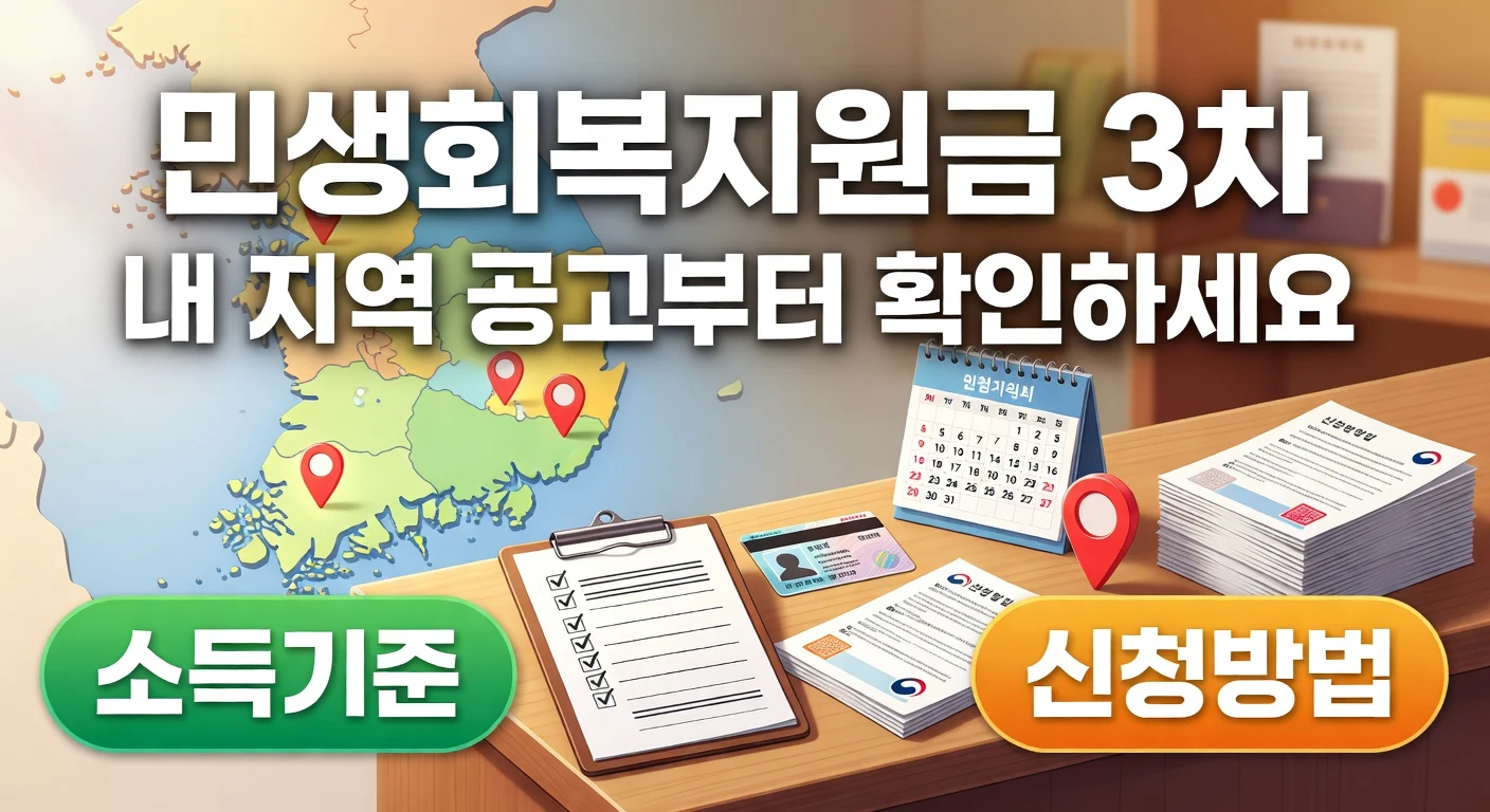 민생회복지원금 3차, 나는 대상일까? 전국 공통 여부부터 먼저 확인하세요