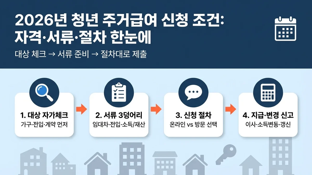 2026년 청년 주거급여 신청 조건: 자격·서류·절차 한눈에