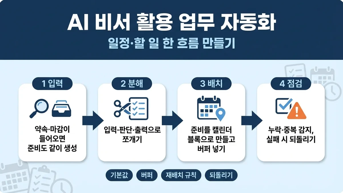 AI 비서 활용 업무 자동화: 일정·할 일 한 흐름 만들기