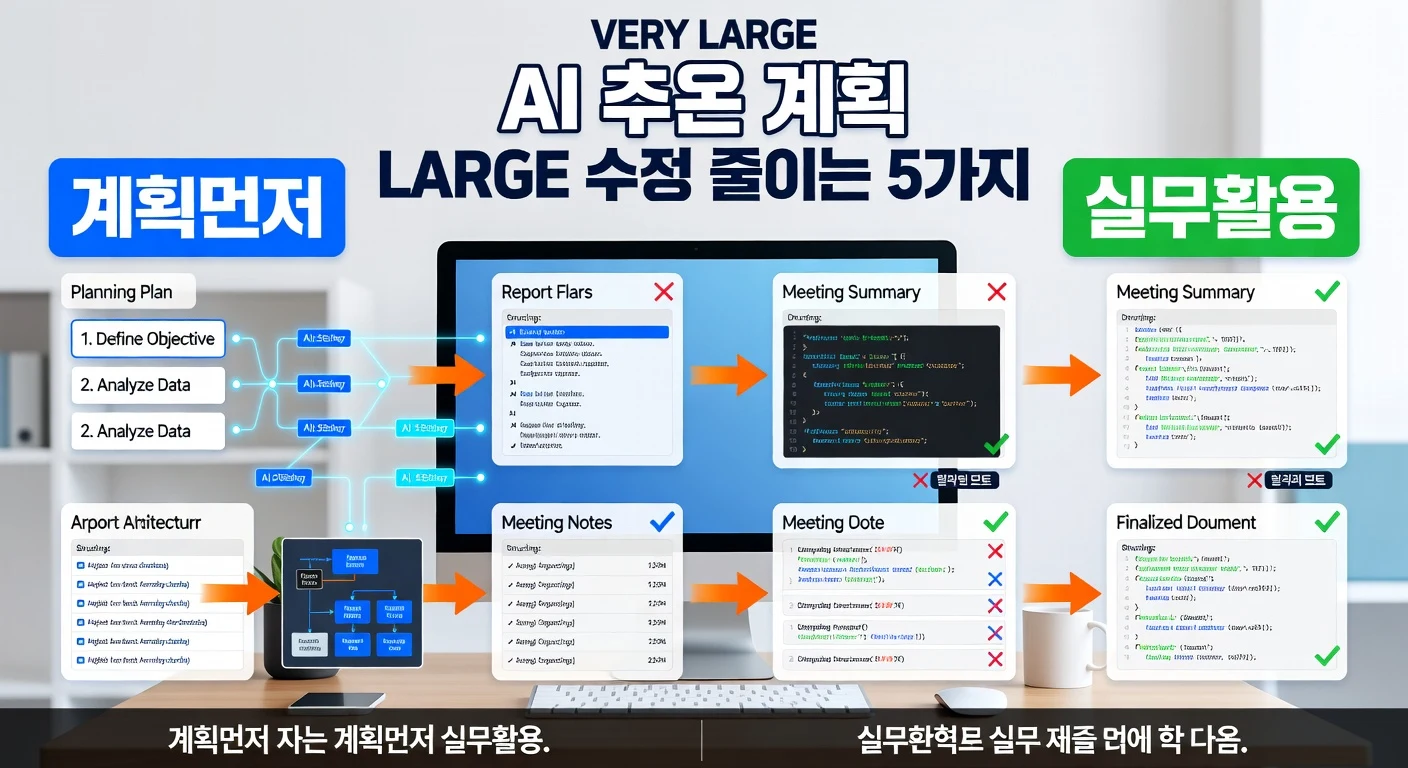 AI 추론 계획 활용법 5가지 — 결과 수정 줄이는 실전 전략