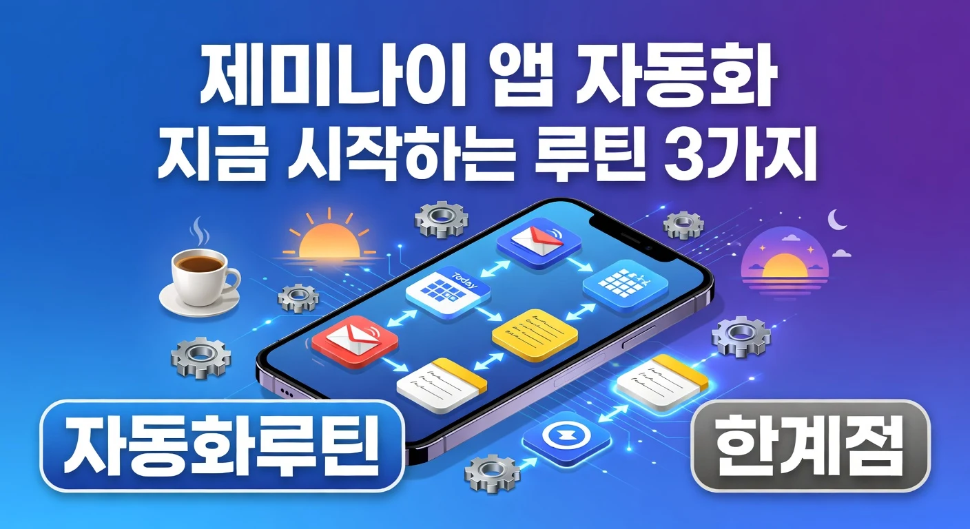 제미나이 앱 자동화, 지금 바로 쓸 수 있는 루틴 3가지와 한계