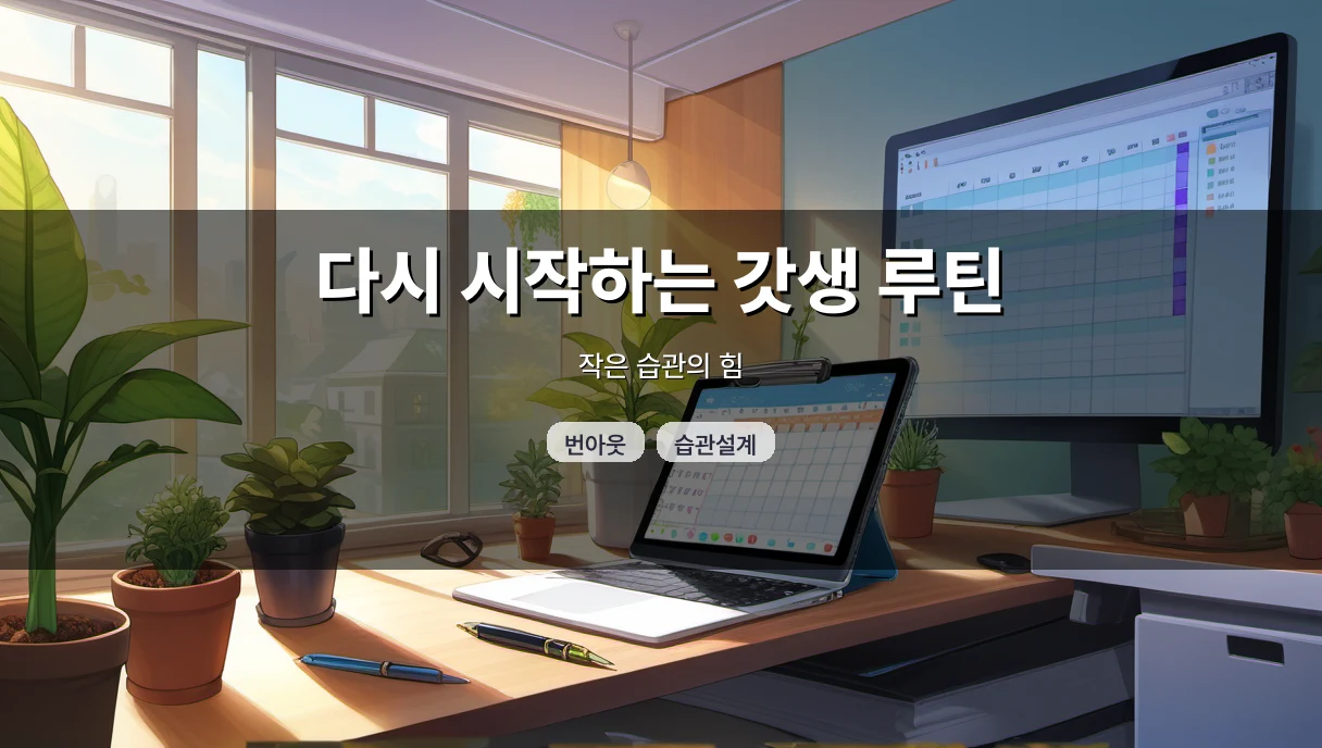 갓생 루틴, 3월에 무너졌다면: 바쁜 직장인을 위한 현실 복구법