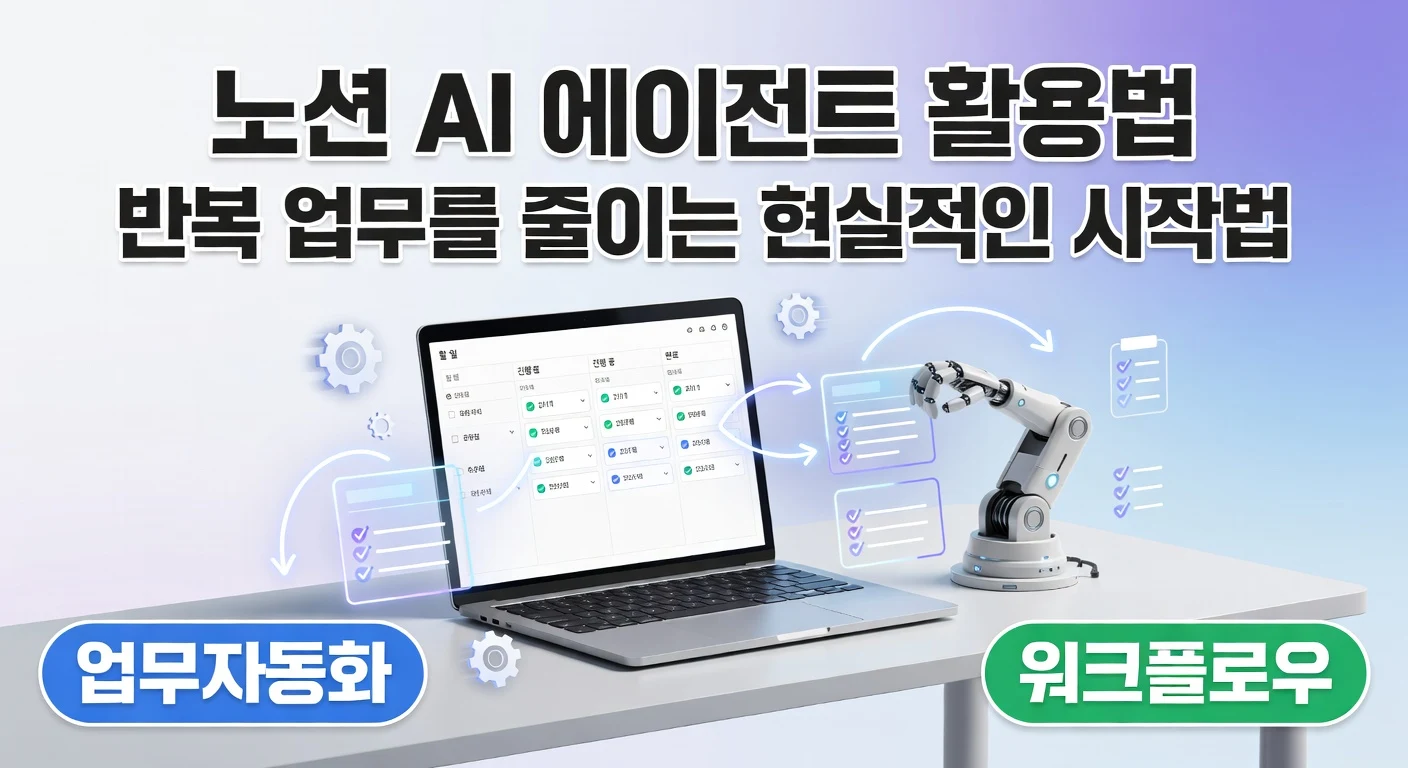 노션 AI 에이전트 활용법: 반복 업무를 줄이는 가장 현실적인 시작법
