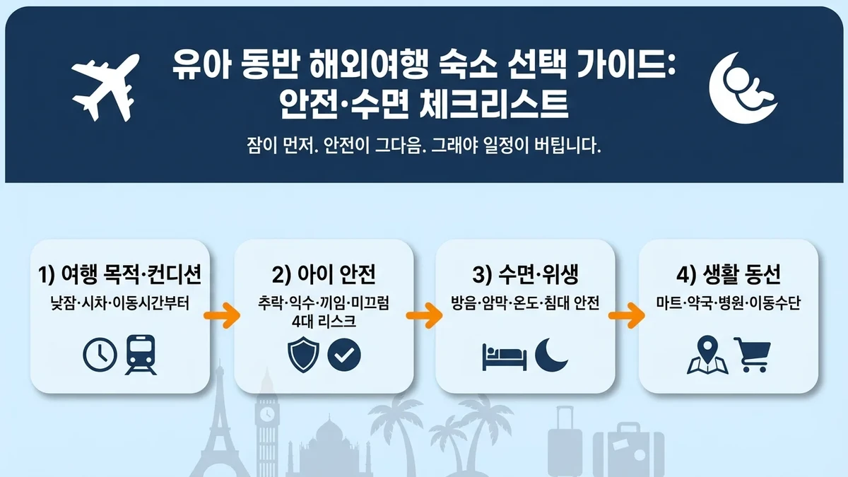 유아 동반 해외여행 숙소 선택 가이드: 안전·수면 체크리스트