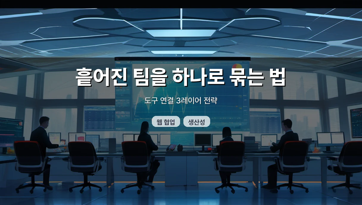 웹 기반 협업, 도구보다 구조가 먼저다: 원격 팀 생산성을 올리는 운영법