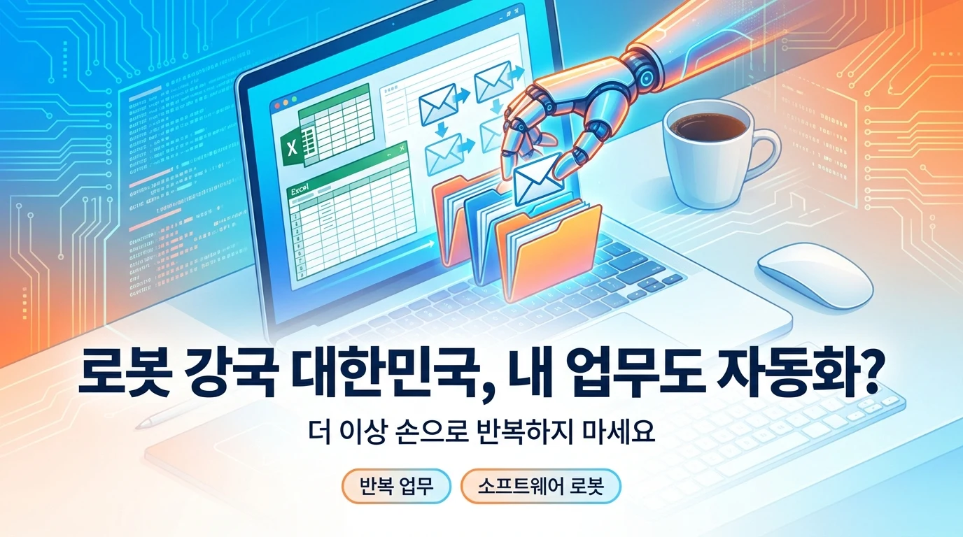 로봇 자동화 강국 대한민국인데, 왜 내 일은 아직 손이 많이 갈까